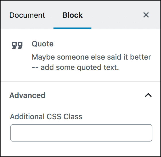 Add custom css class, Gutendev,